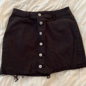 SIZE 26 PACSUN BLACK BUTTON UP JEAN SKIRT